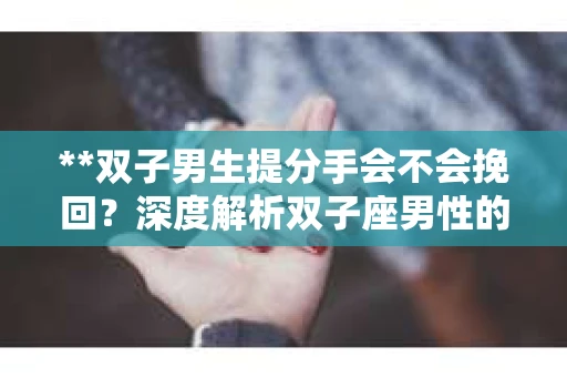 **双子男生提分手会不会挽回？深度解析双子座男性的情感决策**