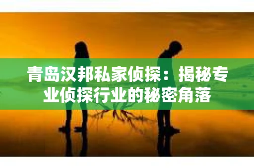 青岛汉邦私家侦探：揭秘专业侦探行业的秘密角落