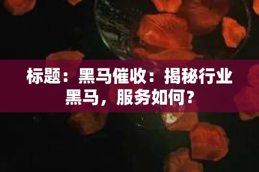 标题：黑马催收：揭秘行业黑马，服务如何？