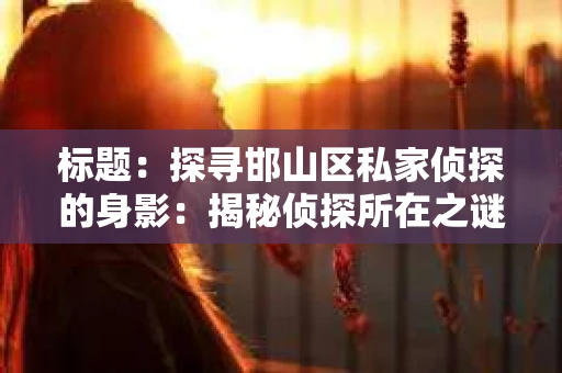 标题：探寻邯山区私家侦探的身影：揭秘侦探所在之谜