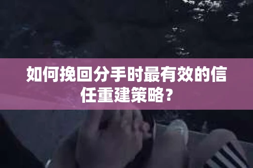 如何挽回分手时最有效的信任重建策略? 如何挽回分手时最有效的信任重建策略?