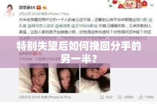 特别失望后如何挽回分手的另一半？