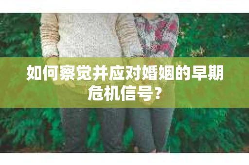 如何察觉并应对婚姻的早期危机信号？