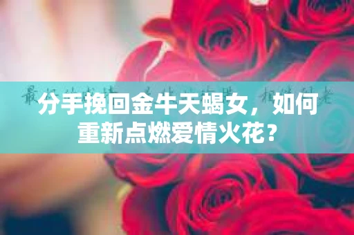 分手挽回金牛天蝎女，如何重新点燃爱情火花？
