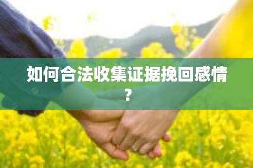 如何合法收集证据挽回感情？